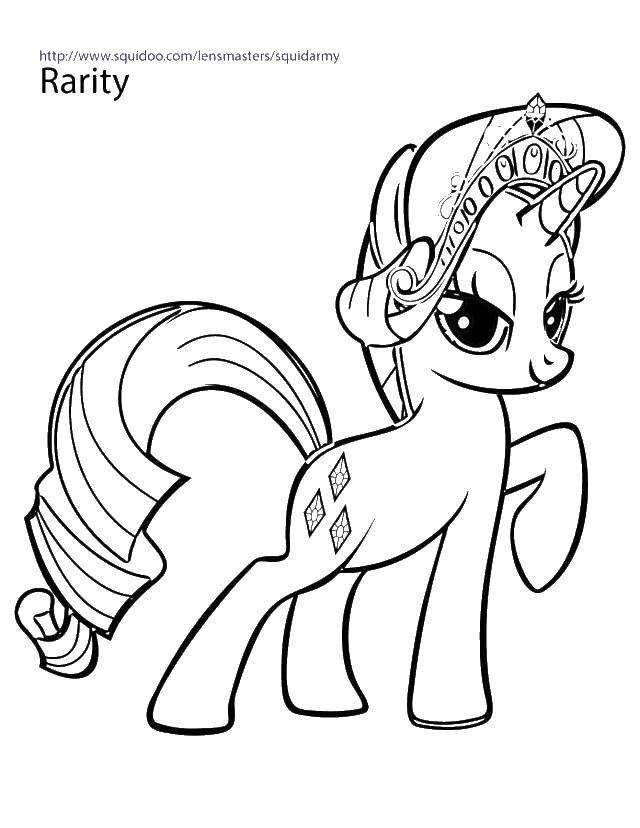 Coloring The crown and the unicorn. Category my little pony. Tags:  unicorn, wings, tail.