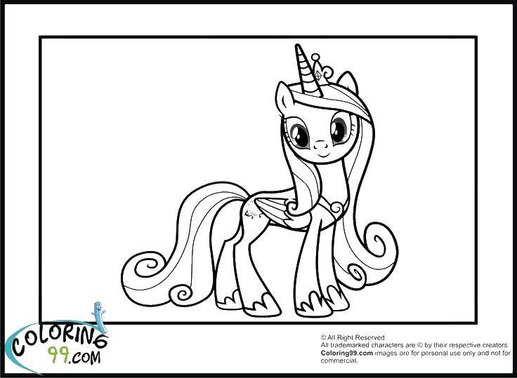 Coloring Crown and winged unicorn. Category my little pony. Tags:  unicorn, wings, crown.