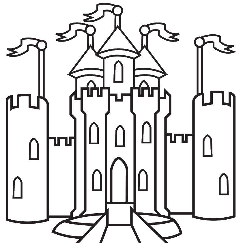 Coloring Beautiful castle. Category Locks . Tags:  the castles , towers, architecture.