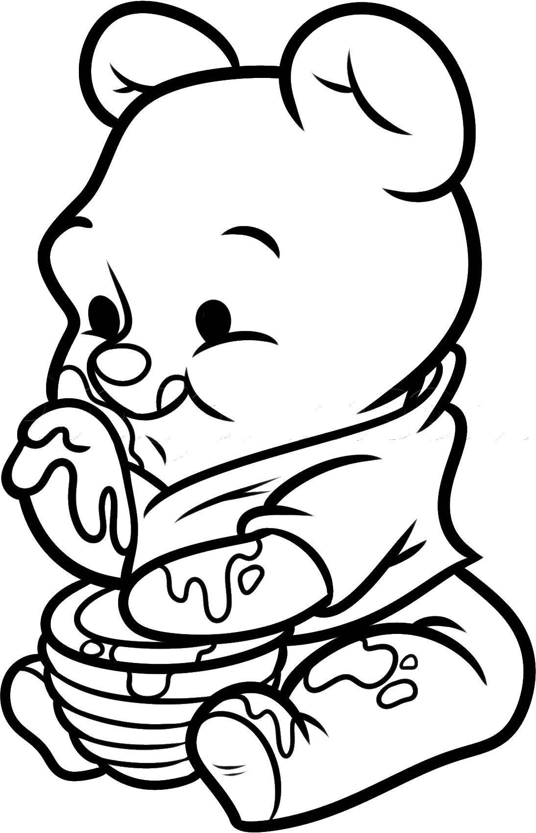 Coloring Little Winnie. Category Winnie the Pooh. Tags:  Winnie the Pooh, bear, cartoons.