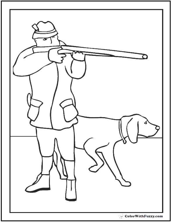 Coloring Hunting dog. Category Animals. Tags:  Animals, dog.