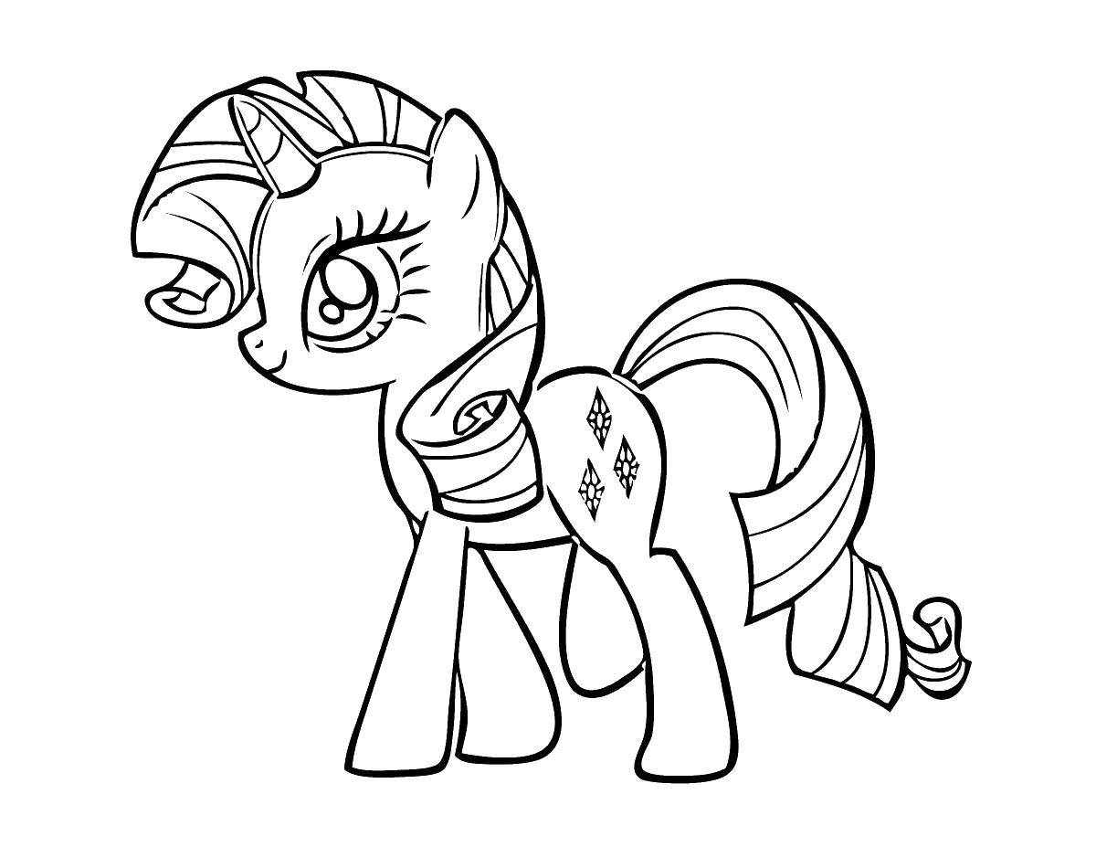 Название: Раскраска Пони из  my little pony . Категория: Пони. Теги: Пони,  My little pony .
