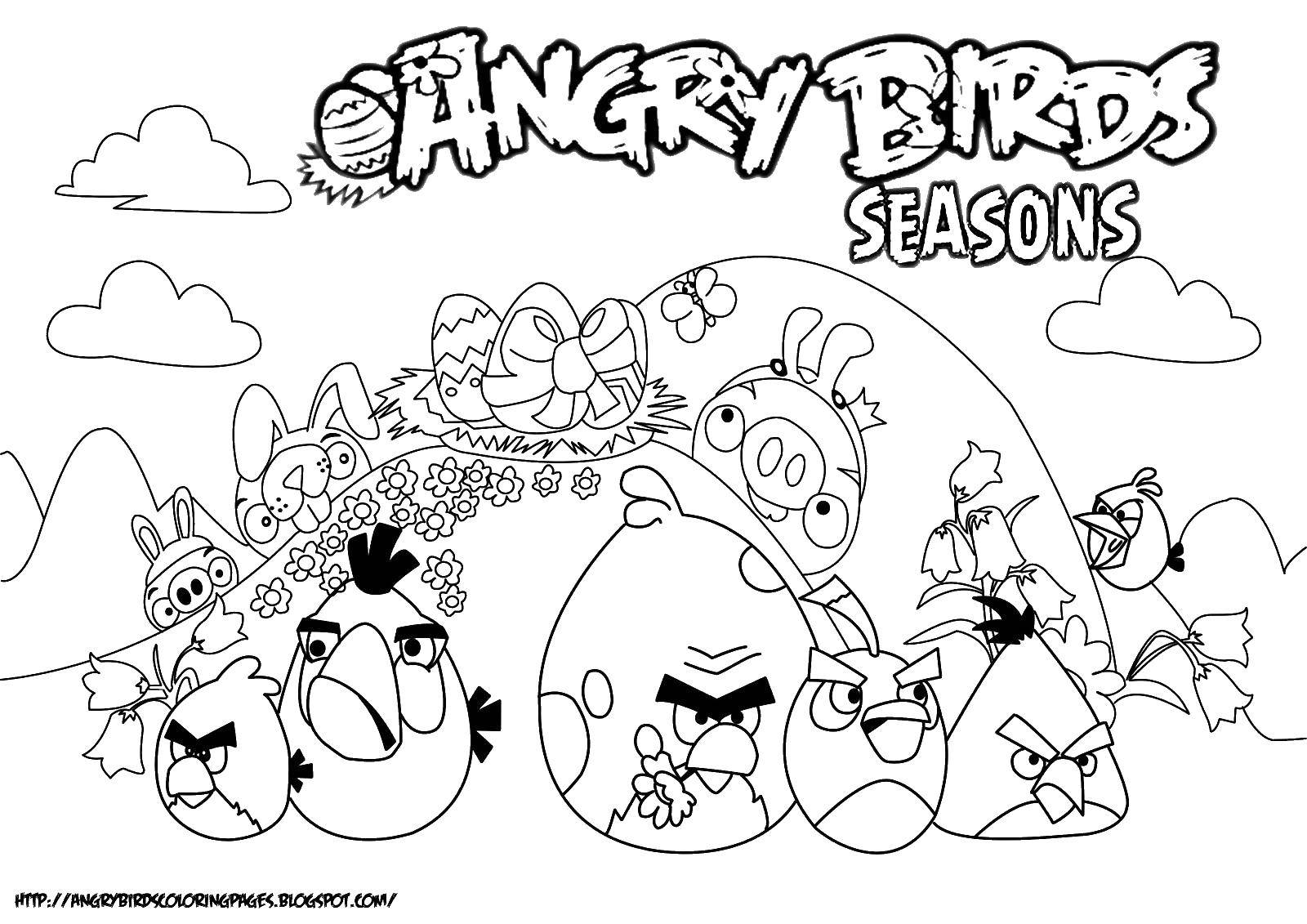 Coloring Season angry birds. Category angry birds. Tags:  angry birds, birds, games.