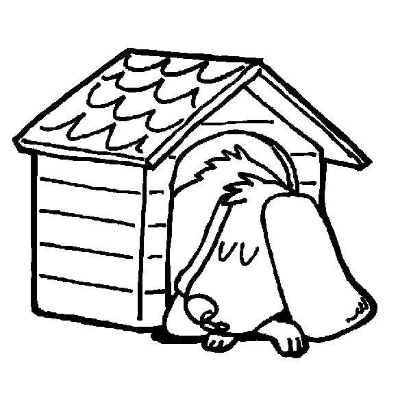 Coloring The dog in the booth. Category The dog and the box. Tags:  dog, kennel.