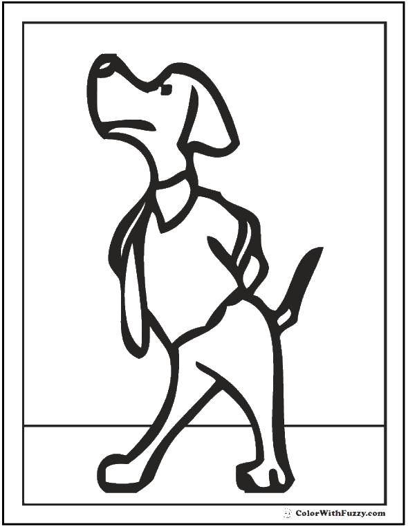 Coloring The dog with the tie in the shirt. Category The dog. Tags:  dog, shirt, tie.