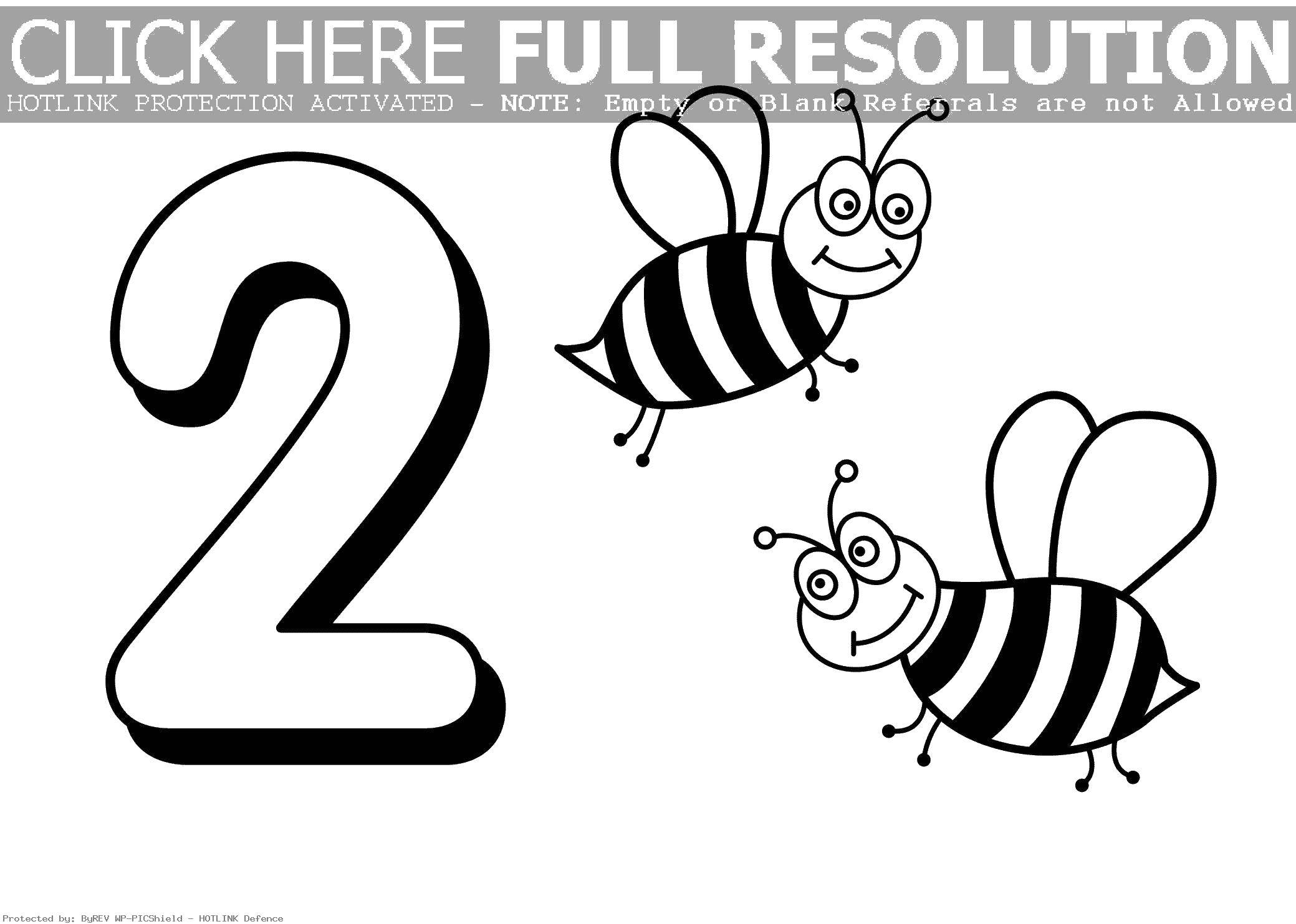 Coloring Figure two and bees. Category Numbers. Tags:  figures, bees.