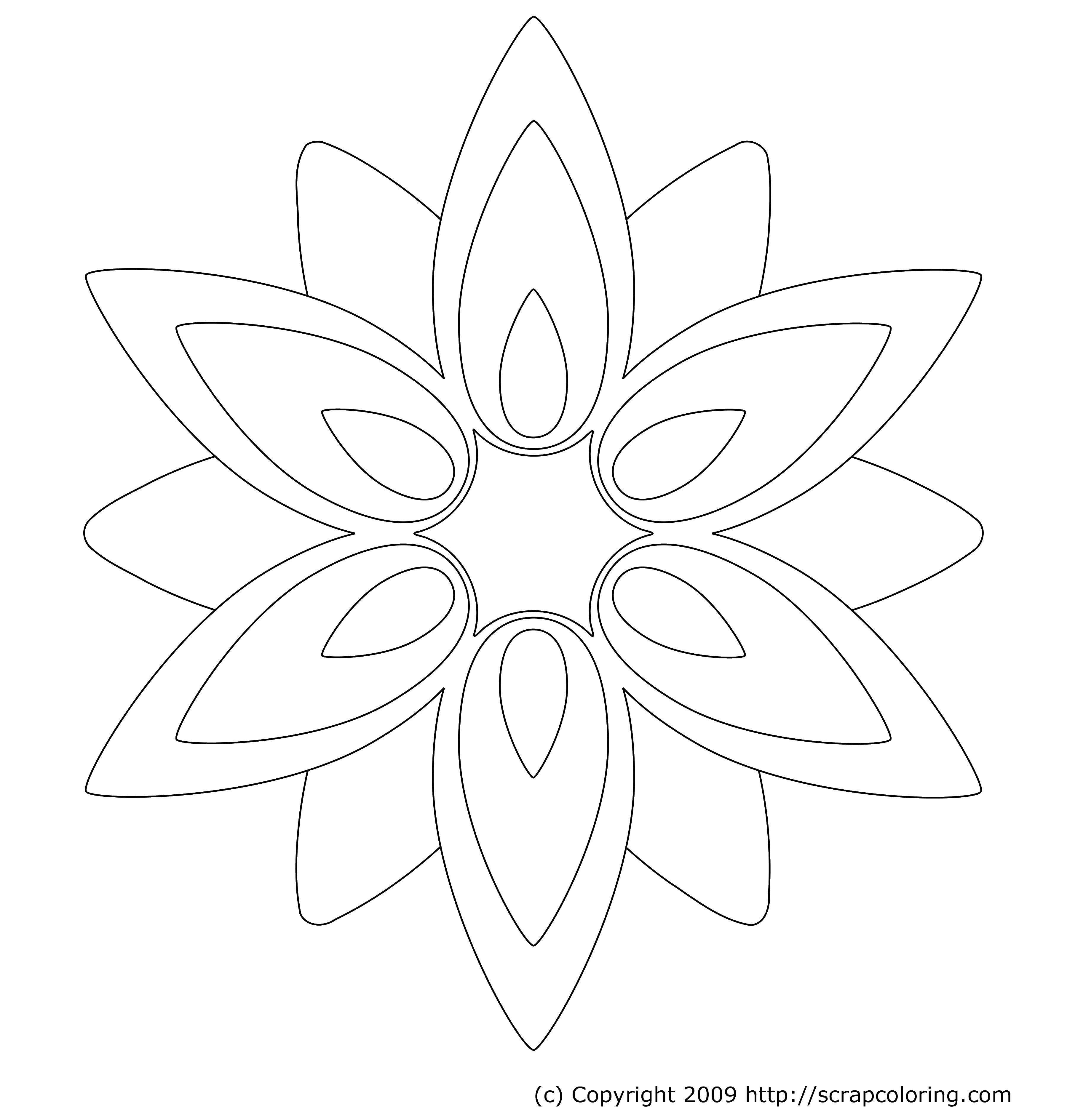 Название: Раскраска Цветочек лотос. Категория: цветы. Теги: цветы, лепесточки, лотос.