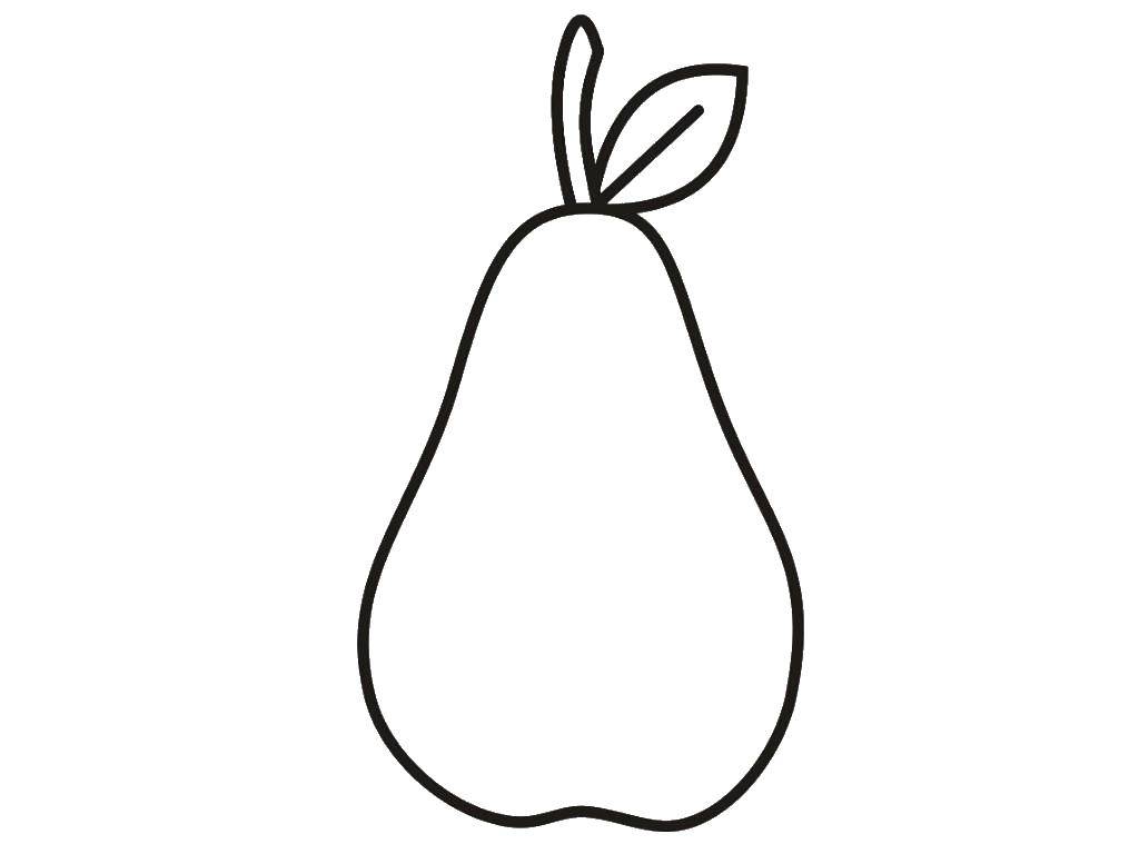 Coloring Delicious pear. Category Coloring pages for kids. Tags:  fruit, pear.