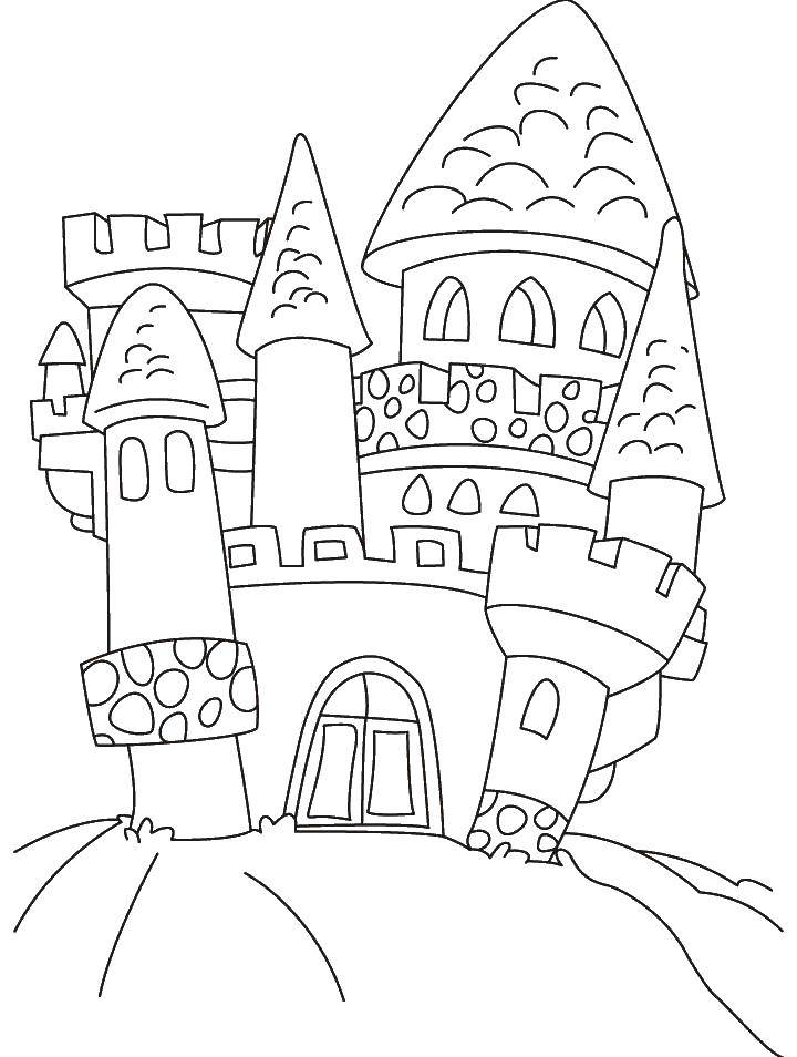 Coloring Castle from a fairy tale. Category Locks . Tags:  castles , castle, tower, fairy tale.
