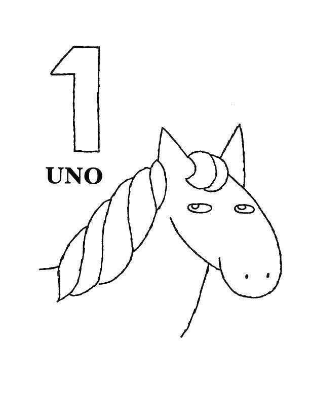 Coloring 1 in Spanish. Category Spanish. Tags:  Numbers , account numbers.