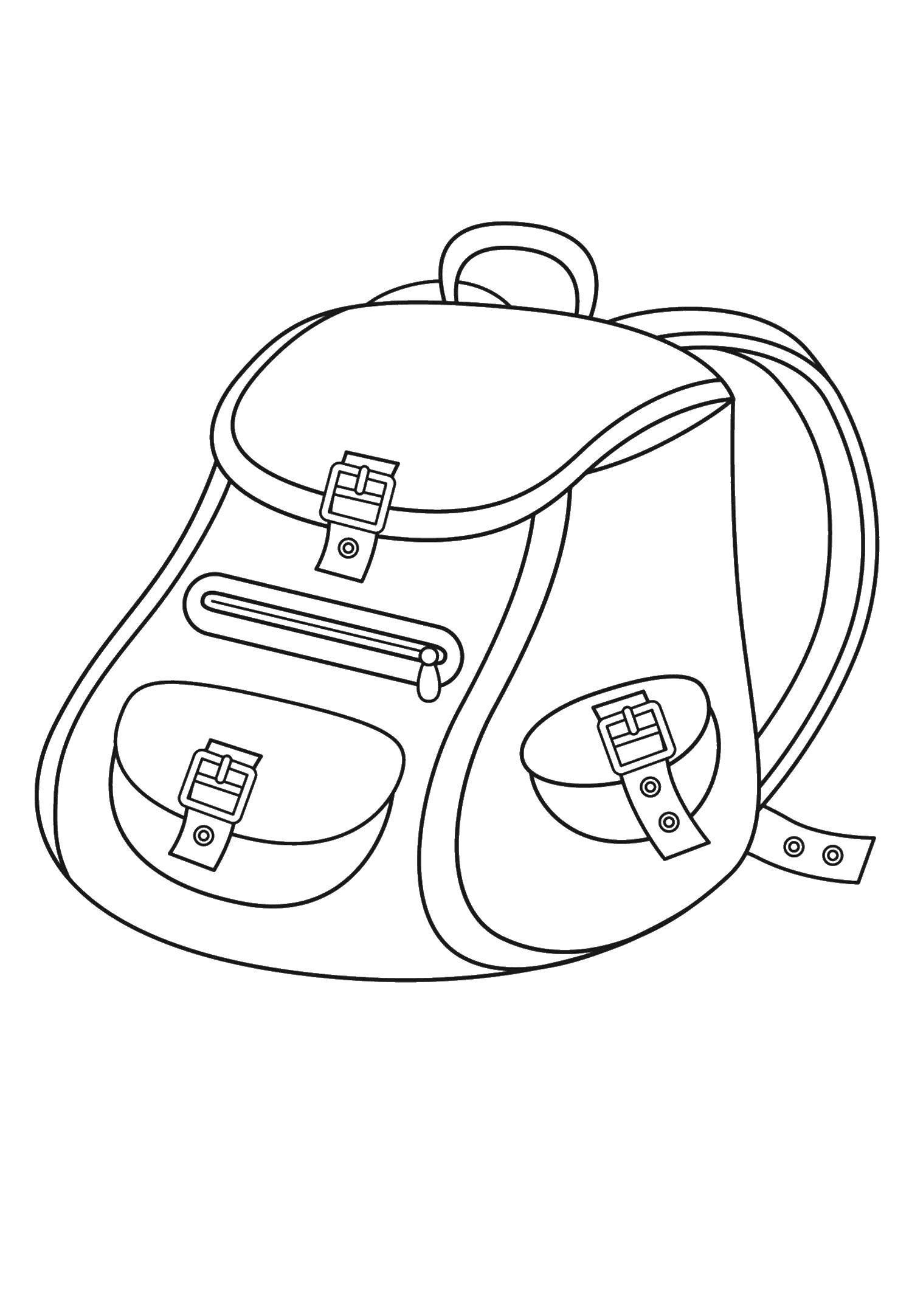 Coloring Large satchel. Category school supplies. Tags:  School supplies.