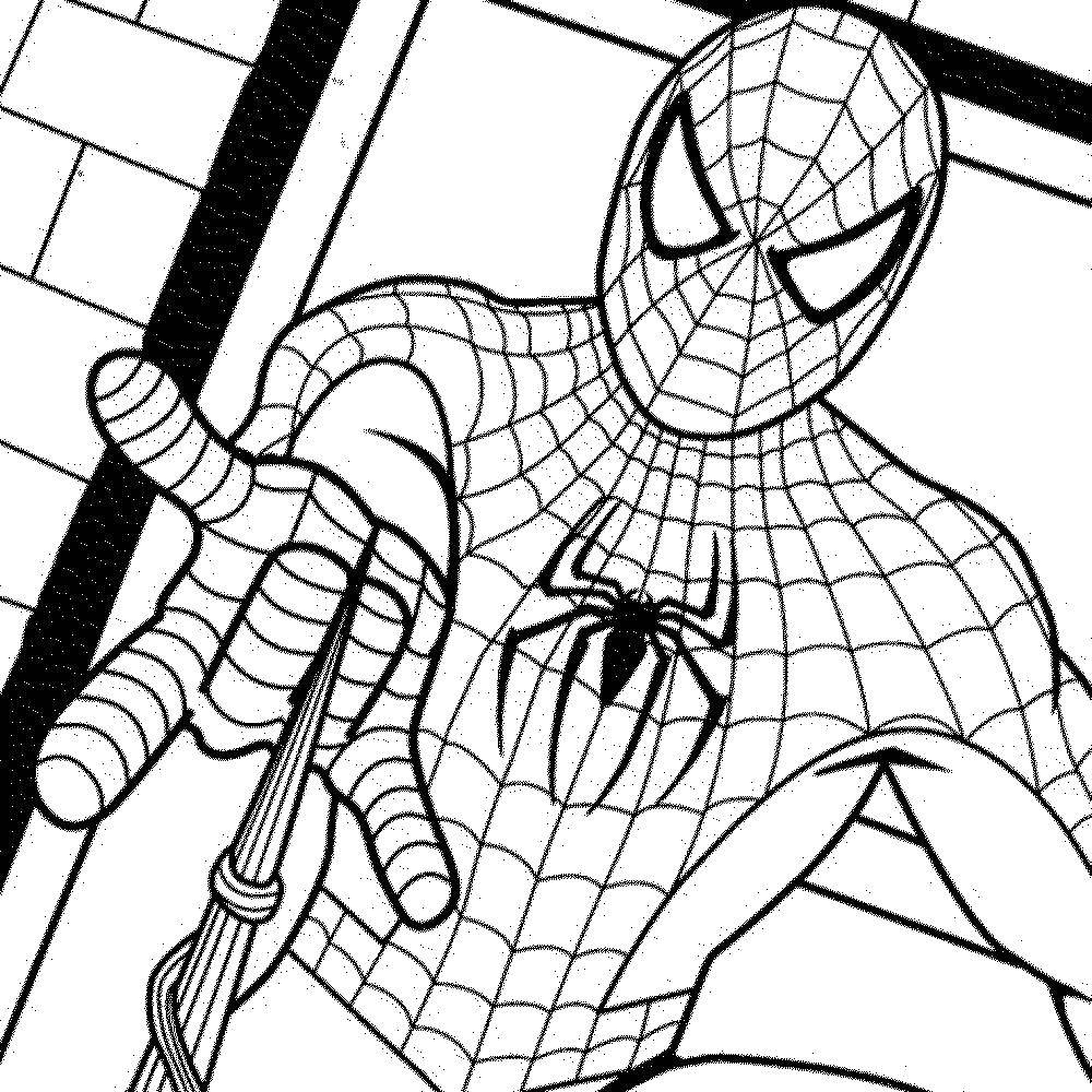 Coloring Spiderman produces webs. Category Comics. Tags:  Comics, Spider-Man, Spider-Man.