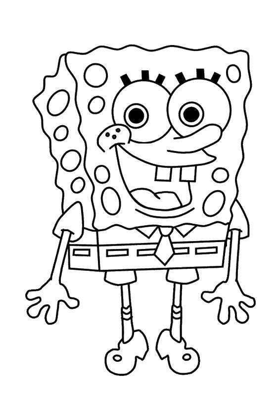 Coloring The good-natured spongebob. Category coloring. Tags:  Cartoon character, spongebob, spongebob.