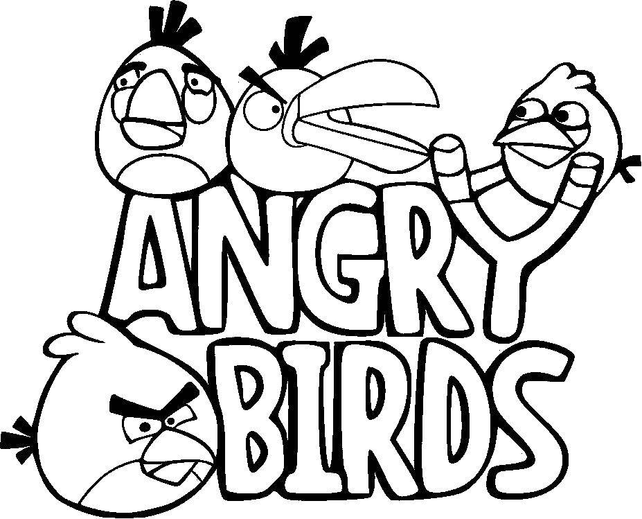 Название: Раскраска Игра angry birds. Категория: Для мальчиков. Теги: angry birds, игра, птицы, злые.