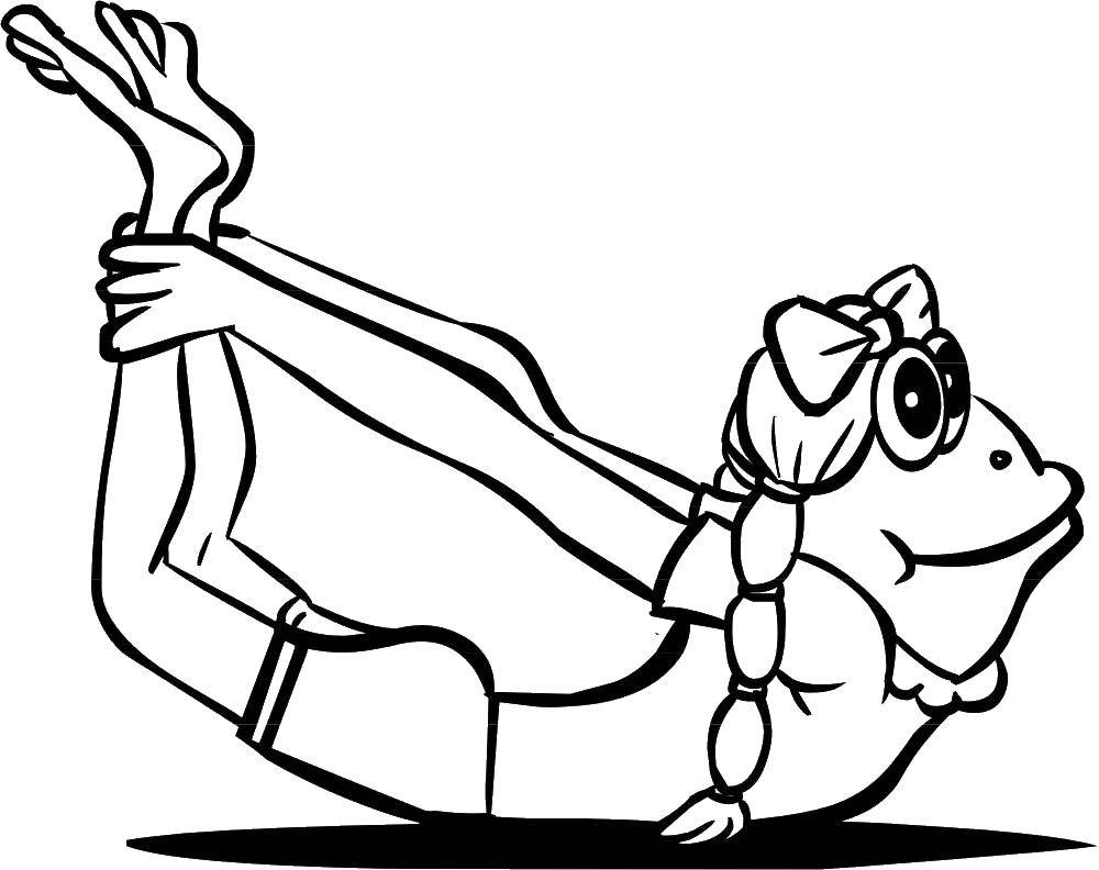 Coloring Frog in yoga. Category yoga. Tags:  Yoga.