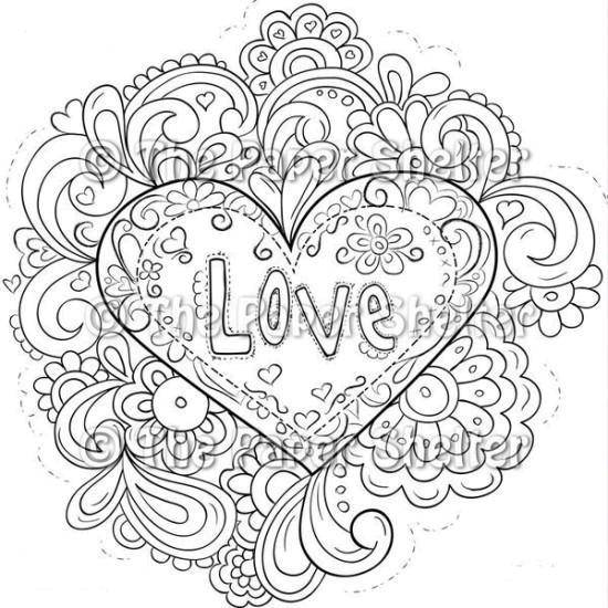 Coloring Love. Category patterns. Tags:  patterns, flowers, love.