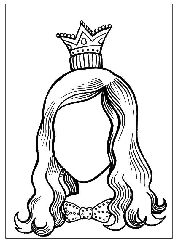 Coloring Little crown. Category face. Tags:  Face.