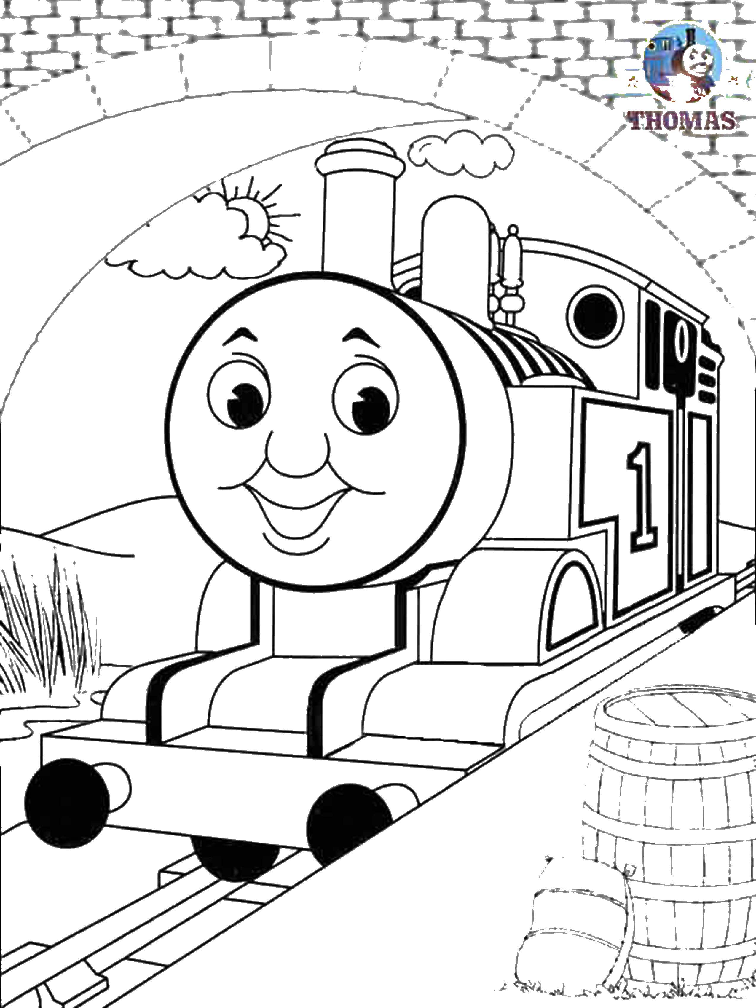 Coloring Thomas the tank engine. Category train. Tags:  locomotive, Thomas.