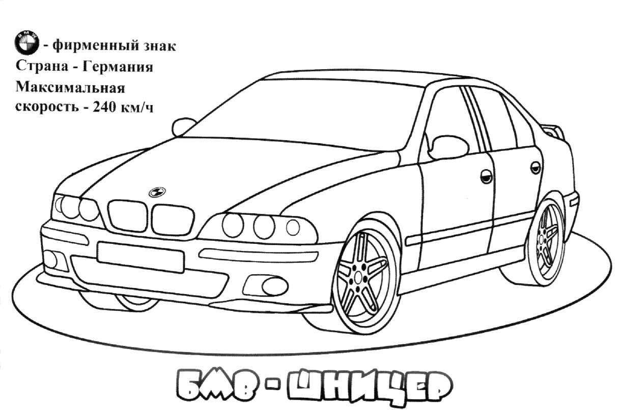 Coloring Picture bmw car. Category Pets allowed. Tags:  machine.