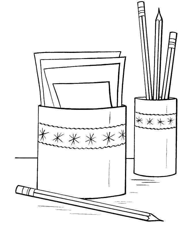 Coloring Cups for pencils. Category school supplies. Tags:  School supplies.