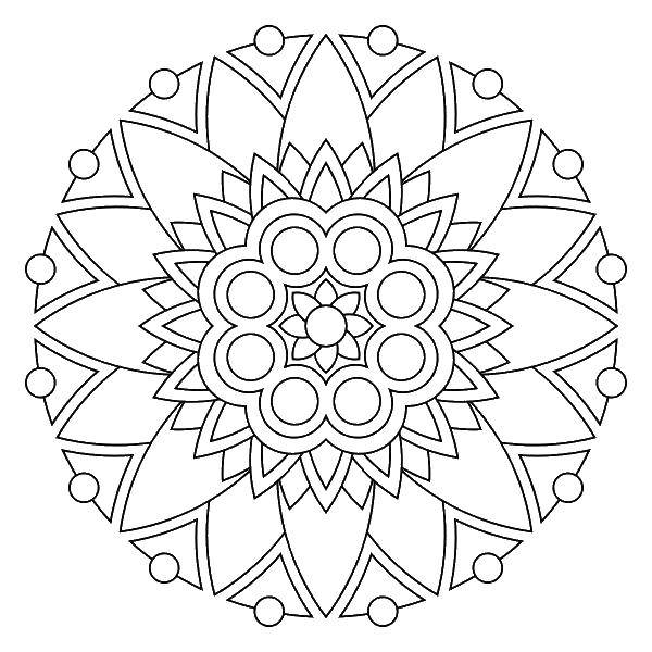 Coloring Flower shapes. Category Patterns. Tags:  patterns, colors, uzorchiki.