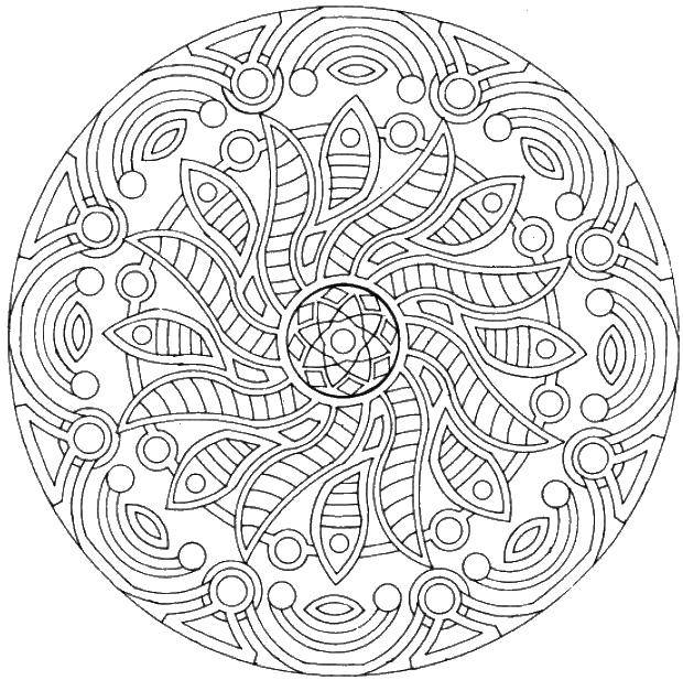 Coloring Uzorchiki. Category Patterns. Tags:  uzorchiki, patterns, round.