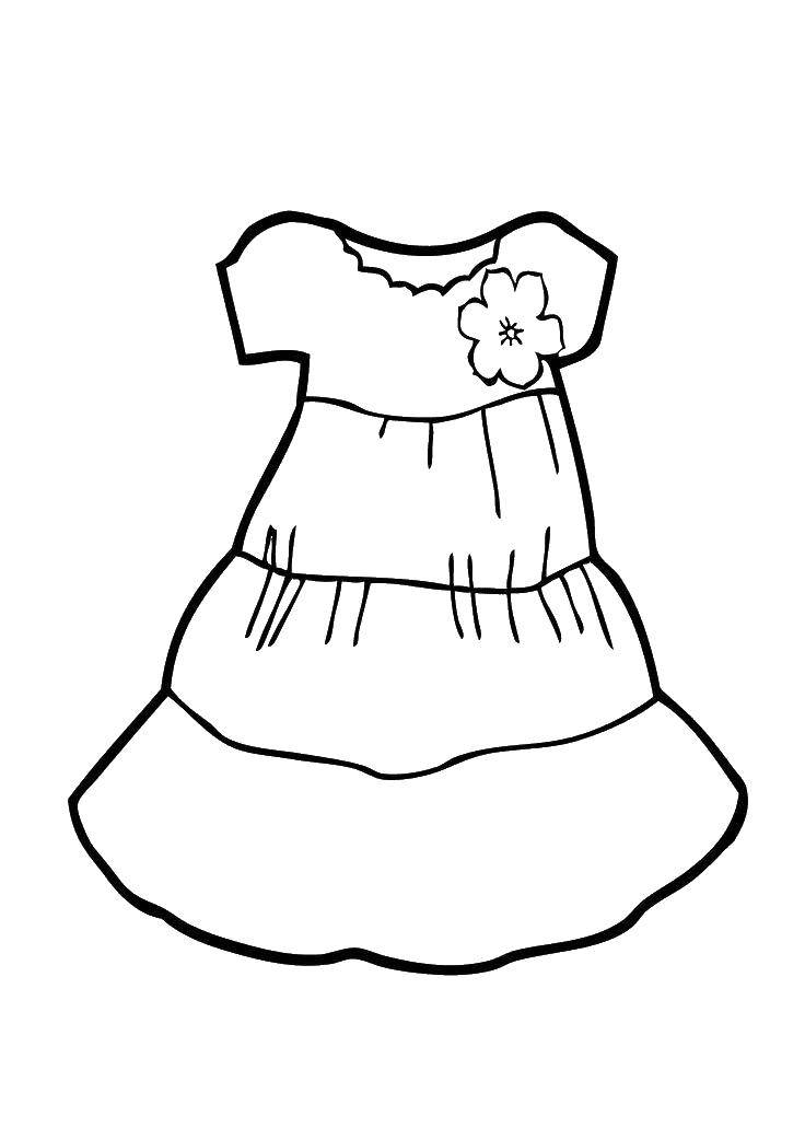 Название: Раскраска Детское платье для девочки. Категория: Платья. Теги: Одежда, платье.