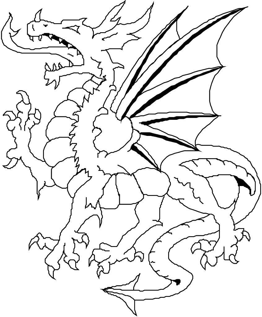 Coloring Dragon. Category Dragons. Tags:  the dragon.