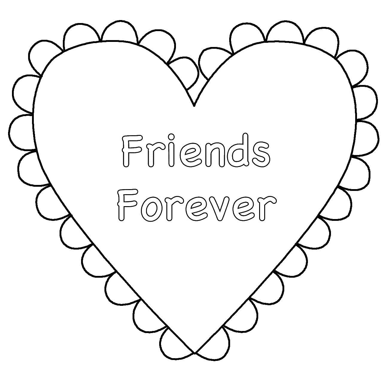 Coloring Friends forever!. Category I love you. Tags:  Recognition, love.