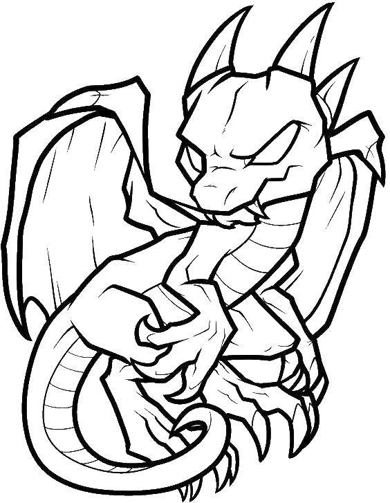 Coloring The terrible ancient dragon. Category Dragons. Tags:  Dragons.