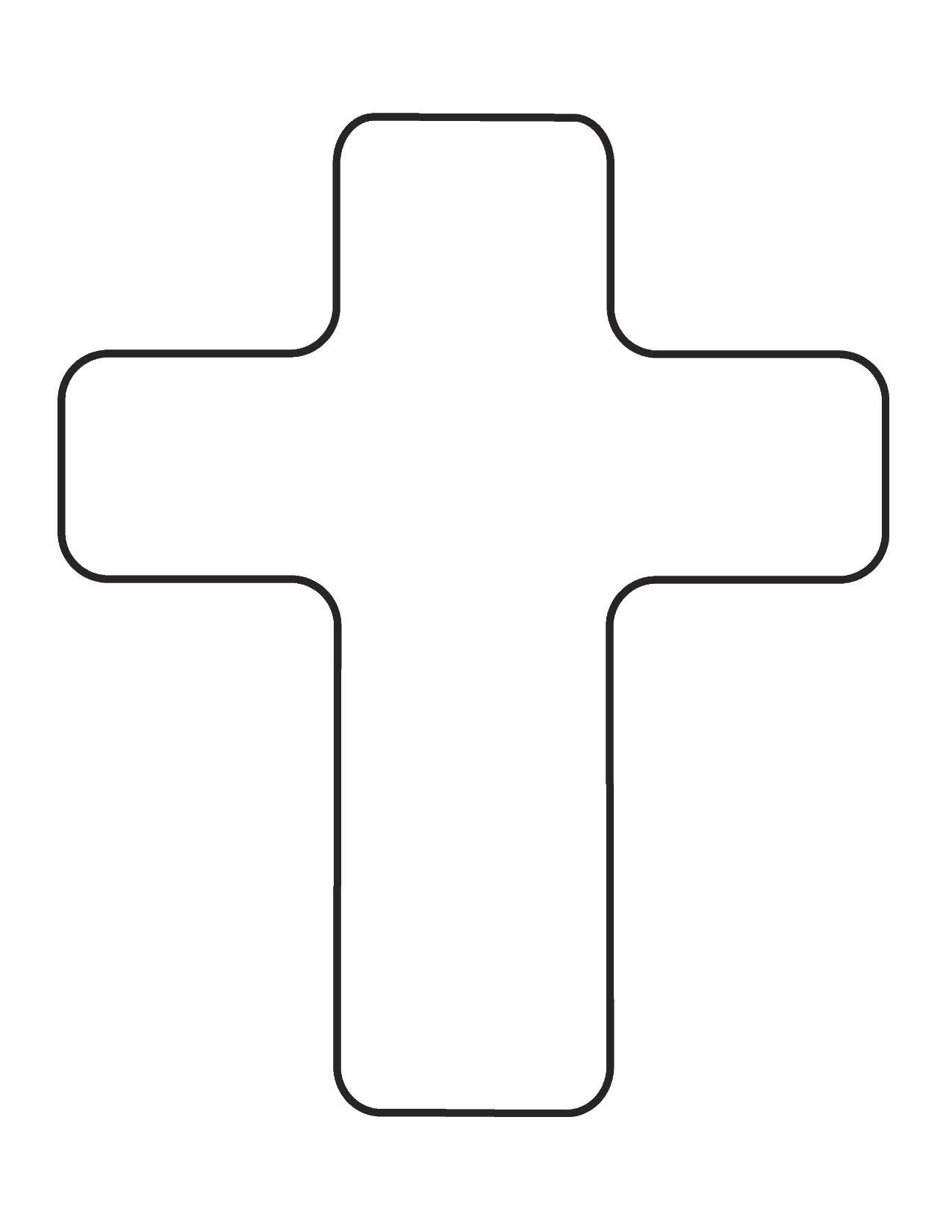 Coloring The outline of the cross. Category coloring pages cross. Tags:  contour, cross.