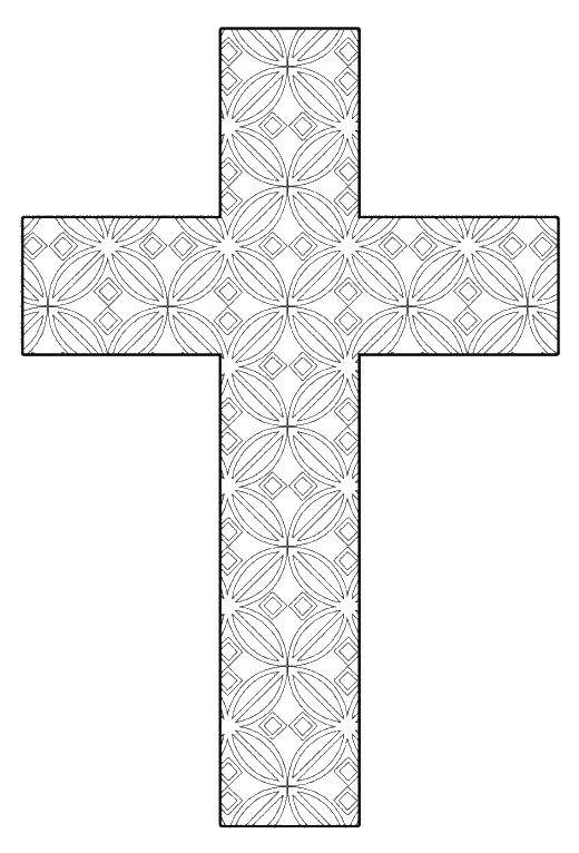 Название: Раскраска Крест и узоры. Категория: раскраски крест. Теги: крест, узоры.