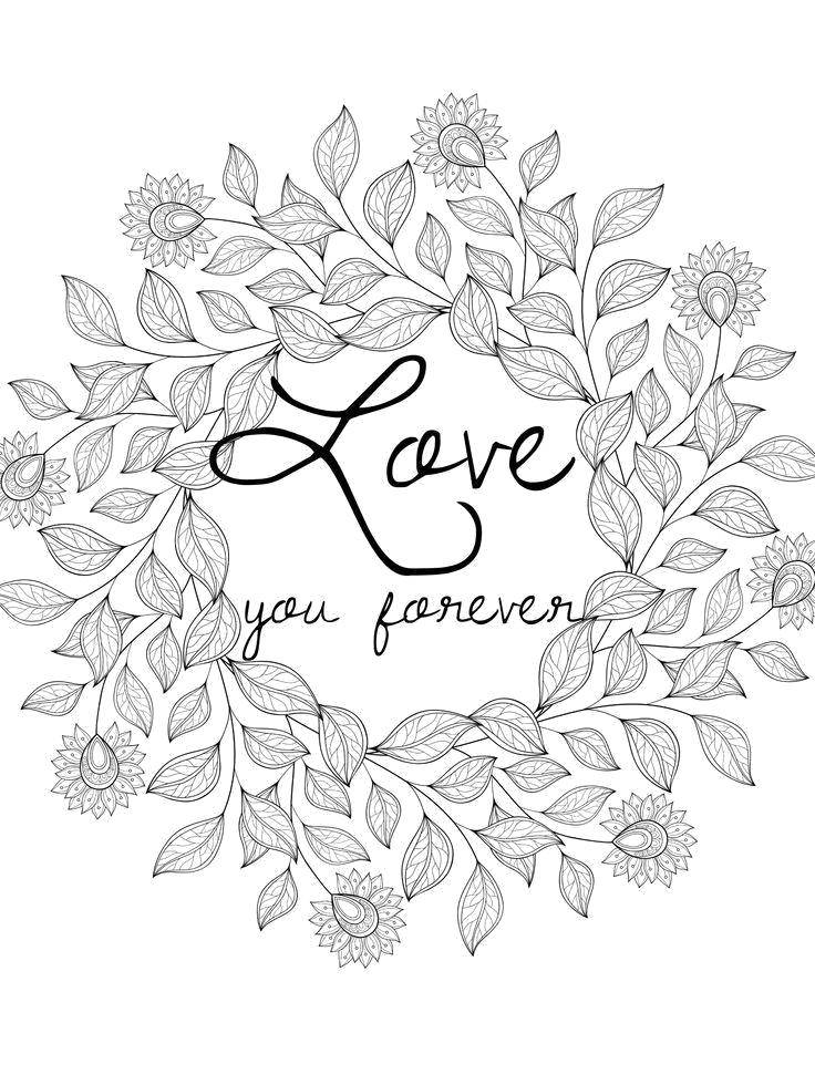 Coloring Love you forever. Category I love you. Tags:  Recognition, love.