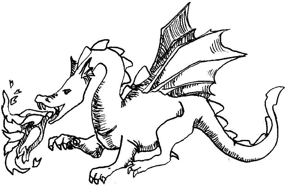 Coloring Fire dragon. Category Dragons. Tags:  the dragon.