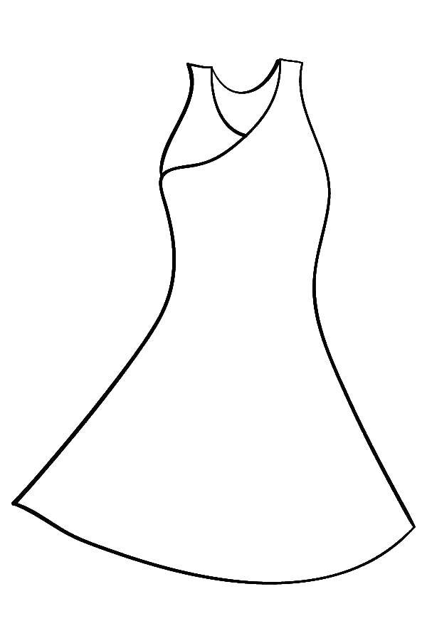Название: Раскраска Платье для украшения. Категория: Платья. Теги: Одежда, платье.