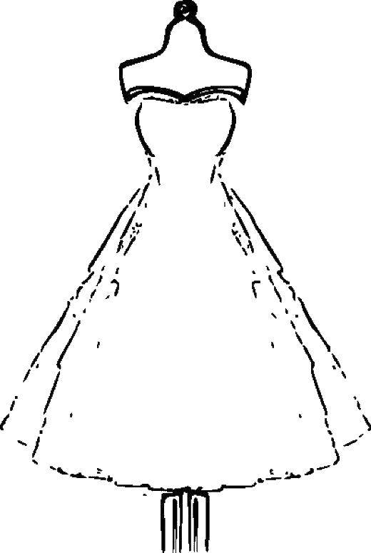 Coloring The dress on the mannequin. Category Dress. Tags:  Clothing, dress.