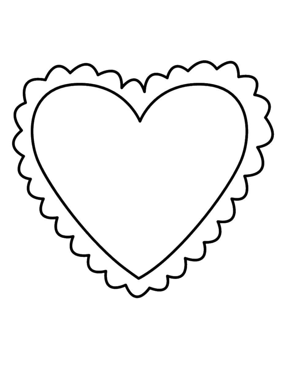 Название: Раскраска Сердце в кружевах. Категория: Сердечки. Теги: Сердечко, любовь.