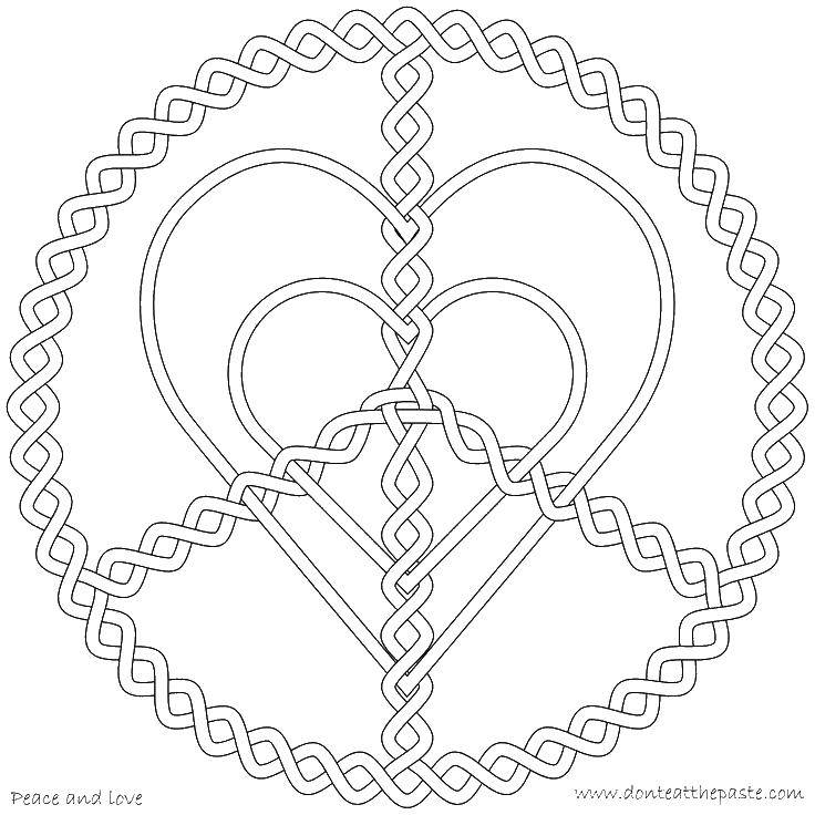 Coloring Plexus to the heart. Category I love you. Tags:  Recognition, love.