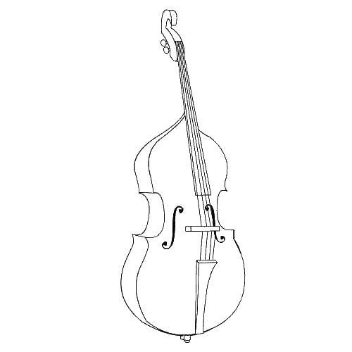 Название: Раскраска Виолончель для музыканта. Категория: Музыка. Теги: Музыка, инструмент, музыкант, виолончель.