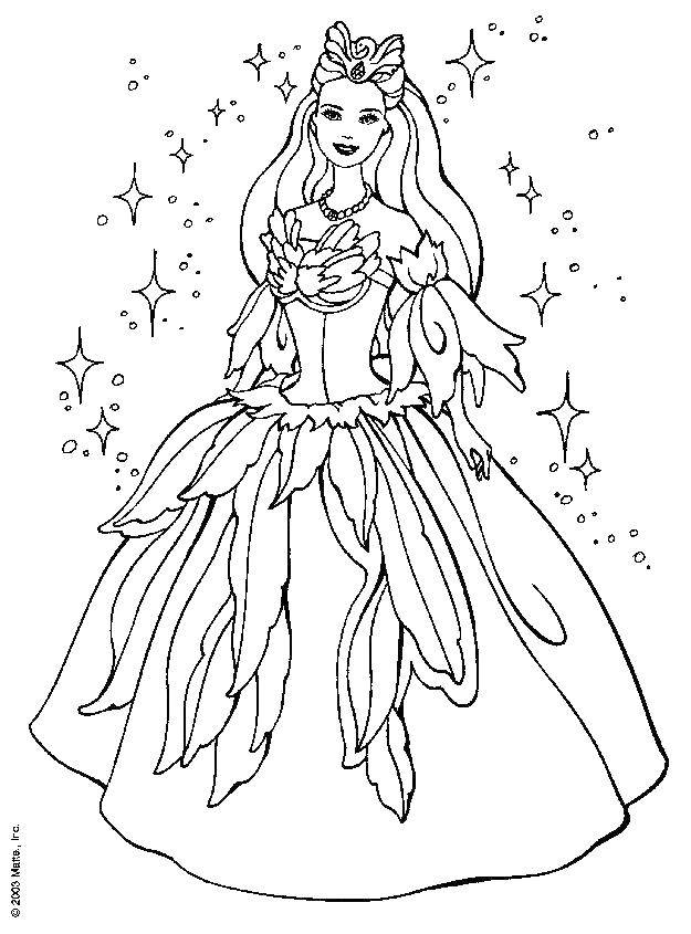 Coloring Magic Barbie. Category Dress. Tags:  Clothing, dress.