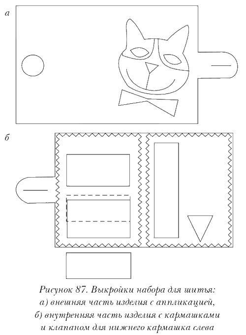 Coloring Pattern sewing kit. Category patterns. Tags:  pattern, cat, site.