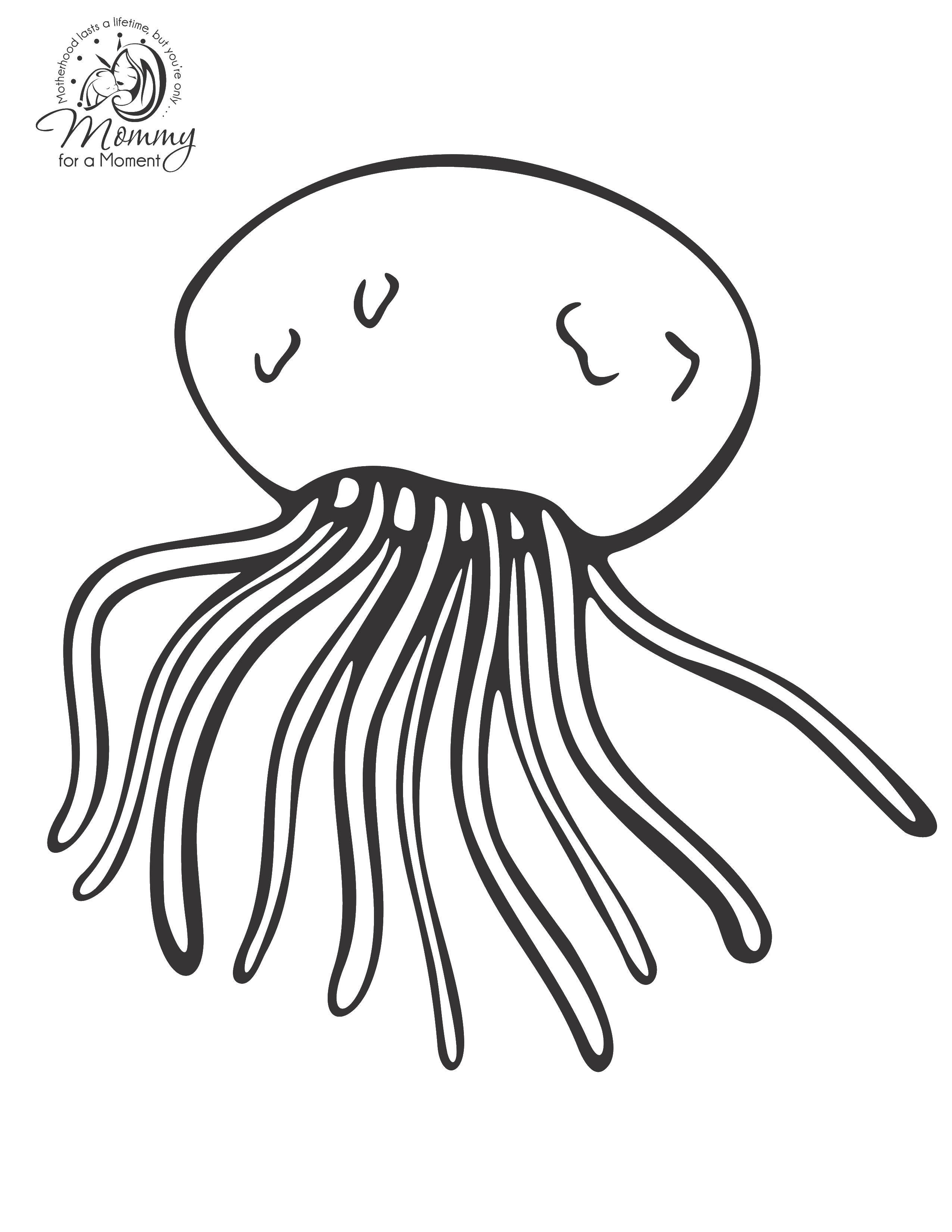 Coloring 10 tentacles. Category Sea animals. Tags:  Underwater world, jellyfish.