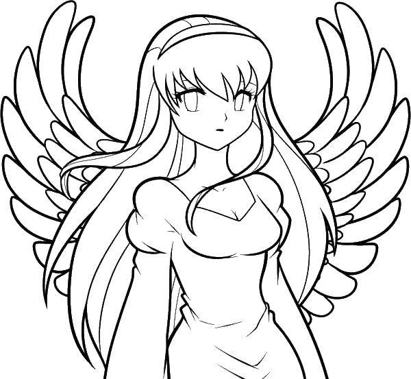 Coloring Anime angel. Category anime. Tags:  Anime.