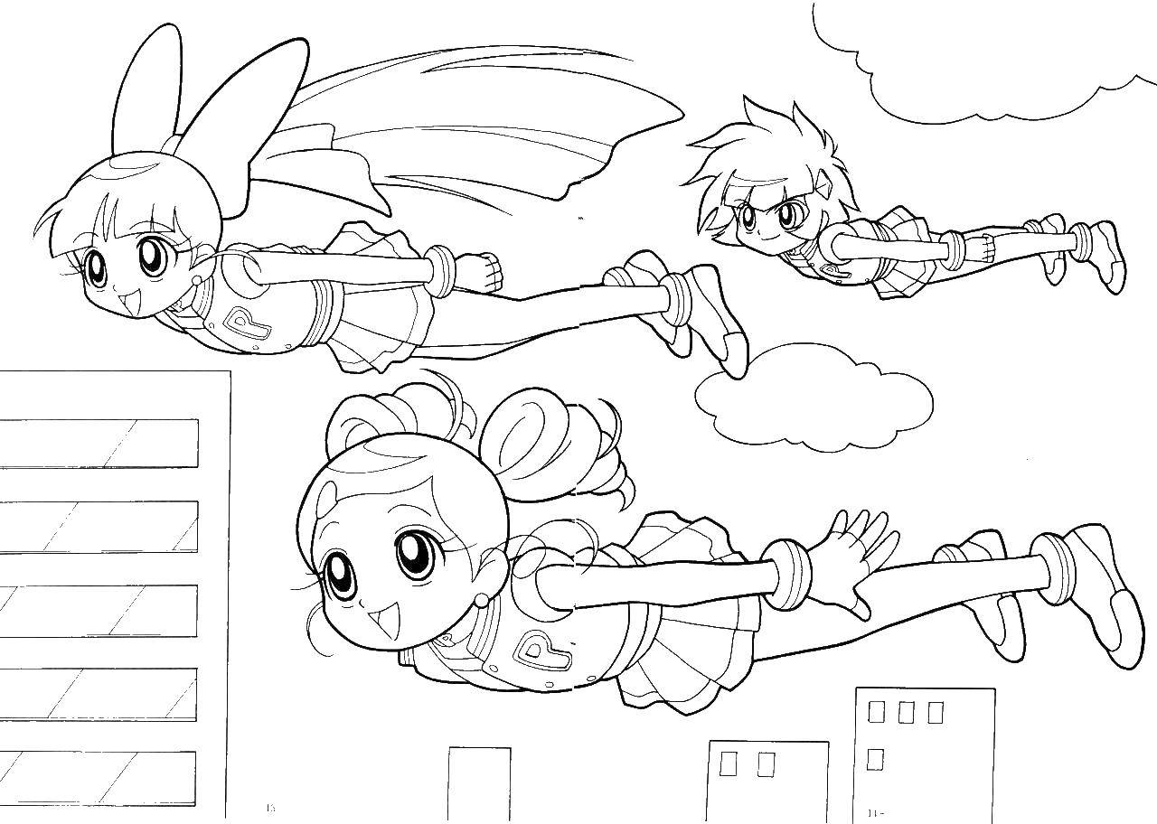 powerpuff girls z blossom coloring pages