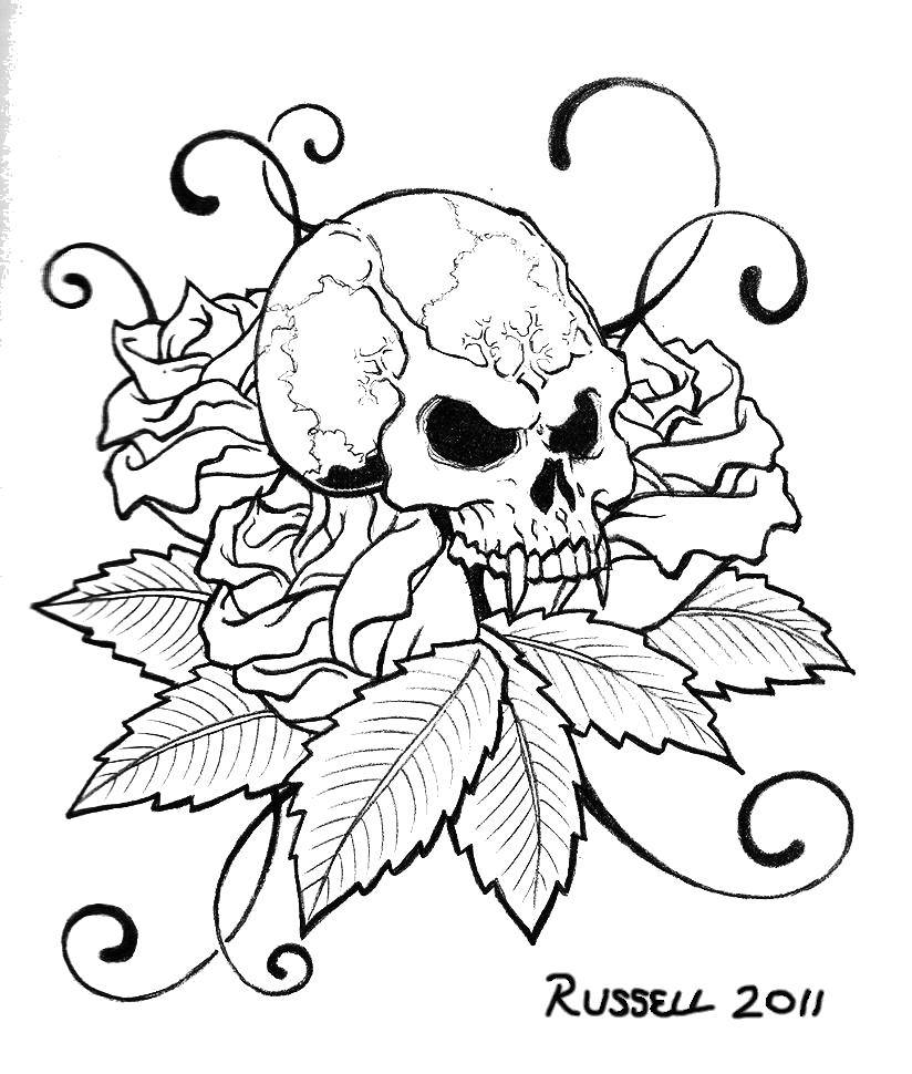 Coloring The skull of the vampire. Category Skull. Tags:  Skull.