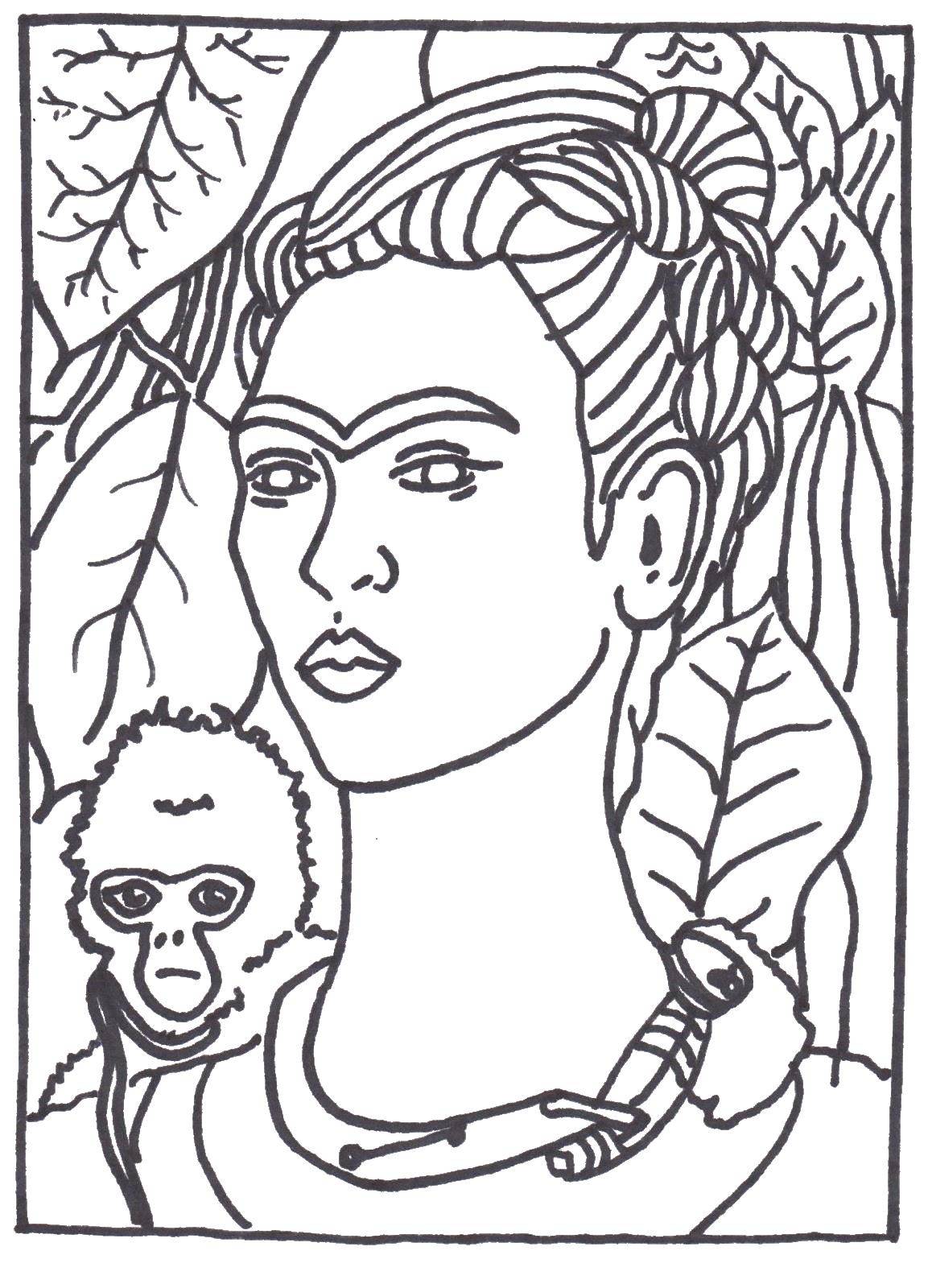 Coloring Frida. Category coloring. Tags:  Celebrity.
