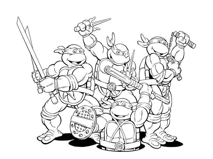 Coloring Team ninja turtles funny. Category teenage mutant ninja turtles. Tags:  Comics, Teenage Mutant Ninja Turtles.