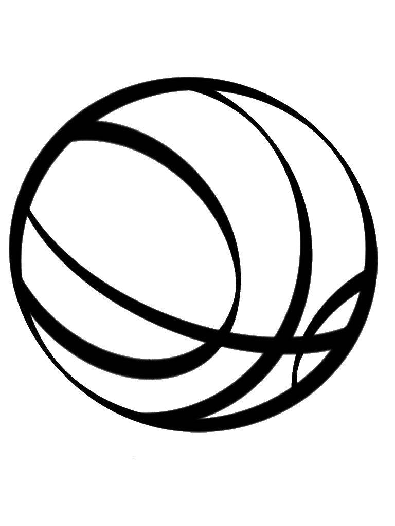 Название: Раскраска Контур мяча для баскетбола. Категория: Спорт. Теги: мяч, баскетбол.