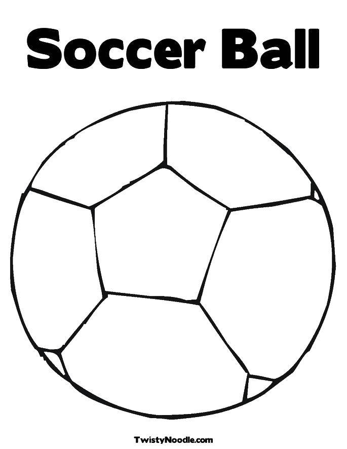 Название: Раскраска Мяч для соккера. Категория: Спорт. Теги: Спорт, футбол, мяч, игра.