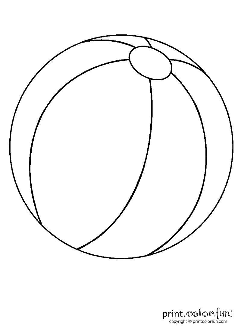 Название: Раскраска Надувной мяч. Категория: Спорт. Теги: мяч, круг.